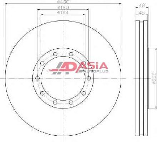 Диск тормозной BRECKNER GERMANY SAF 4079001300 NP1013