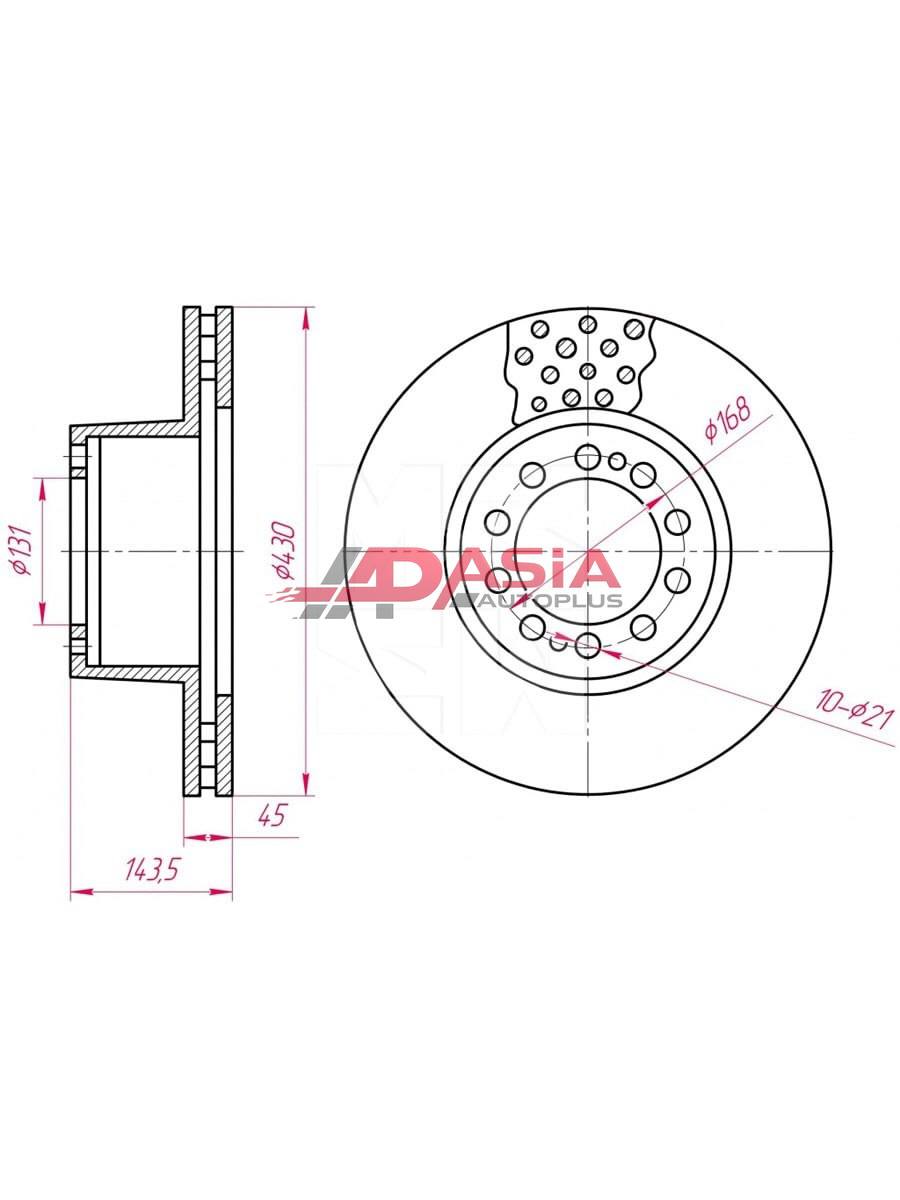 Тормозной диск MB BRECKNER GERMANY 9434210312