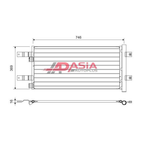 Радиатор кондиционера TGX AAG CA1122 81619206041