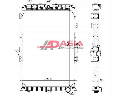 Радиатор охлаждения двигателя XF105 NISSENS 61447