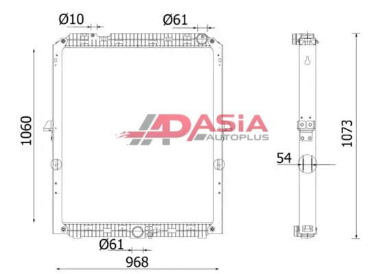 Радиатор охлаждения двигателя MB MP4 9605002501