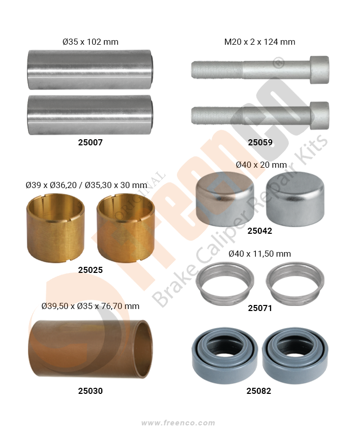 Ремкомплект суппорта FREENCO 20-2380