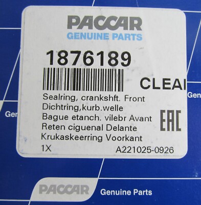 Сальник коленвала передний XF105 PACCAR 1876189