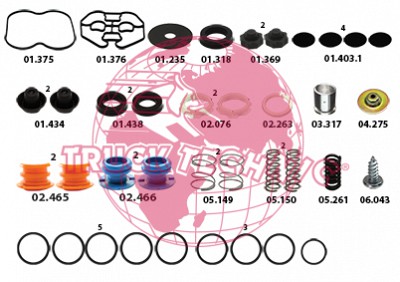 Ремкомплект воздушных крана BEYFREN 50.1302.F