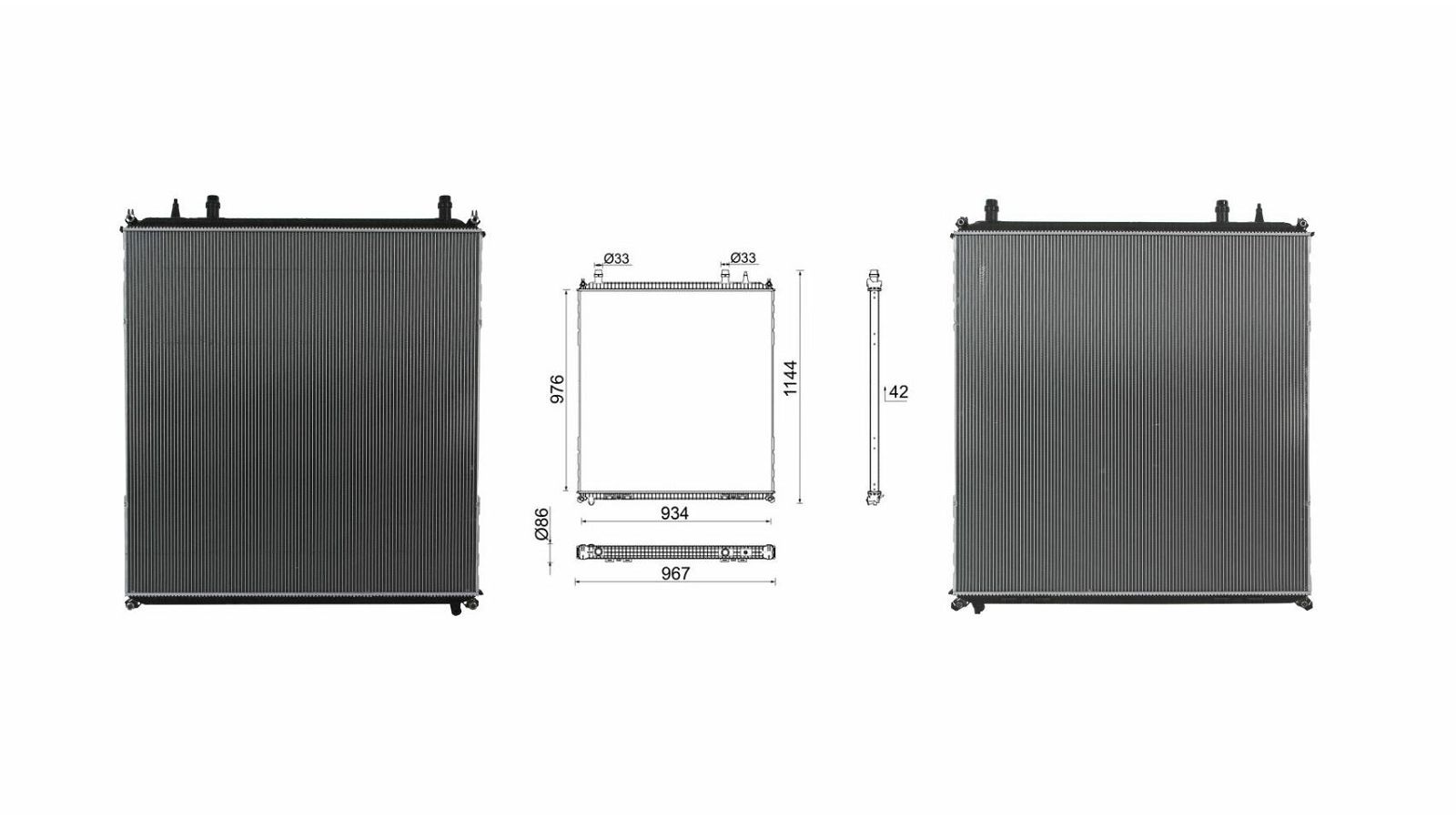 Радиатор охлаждения двигателя TGX 81061010080