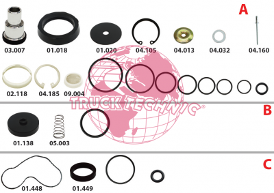 Ремкомплект воздушных крана BEYFREN 60.1403.1
